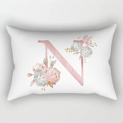 Pink Letter Cushion Cover 30x50 Polyester Pillowcase Sofa Cushions Decorative Throw Pillows Cover Home Decoration Pillowcover