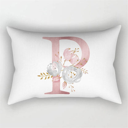 Pink Letter Cushion Cover 30x50 Polyester Pillowcase Sofa Cushions Decorative Throw Pillows Cover Home Decoration Pillowcover