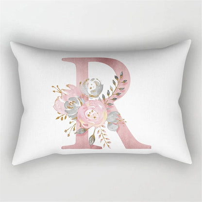 Pink Letter Cushion Cover 30x50 Polyester Pillowcase Sofa Cushions Decorative Throw Pillows Cover Home Decoration Pillowcover