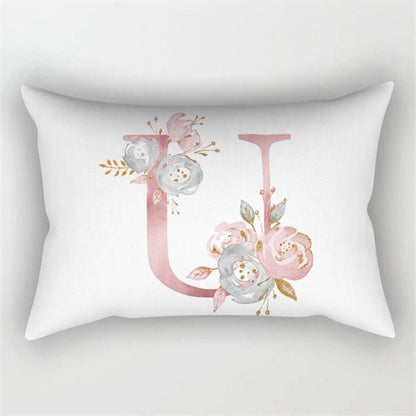 Pink Letter Cushion Cover 30x50 Polyester Pillowcase Sofa Cushions Decorative Throw Pillows Cover Home Decoration Pillowcover