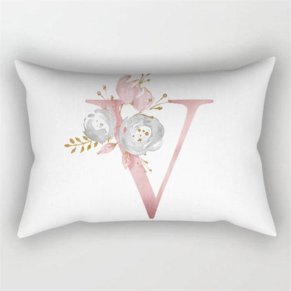 Pink Letter Cushion Cover 30x50 Polyester Pillowcase Sofa Cushions Decorative Throw Pillows Cover Home Decoration Pillowcover