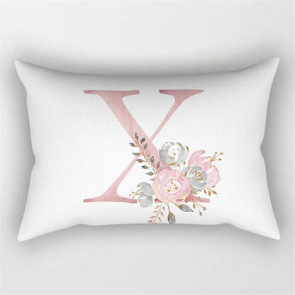 Pink Letter Cushion Cover 30x50 Polyester Pillowcase Sofa Cushions Decorative Throw Pillows Cover Home Decoration Pillowcover