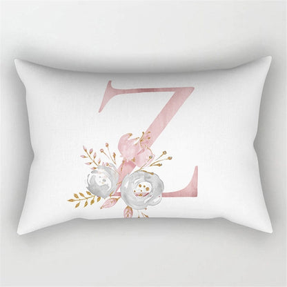 Pink Letter Cushion Cover 30x50 Polyester Pillowcase Sofa Cushions Decorative Throw Pillows Cover Home Decoration Pillowcover