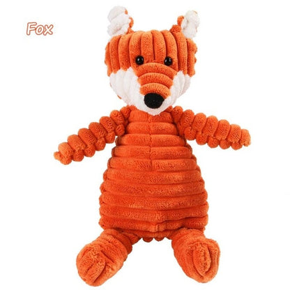 Corduroy Dog Toys for Small Large Dogs Animal Shape Plush Pet Puppy Squeaky Chew Bite Resistant Toy Pets Accessories Supplies