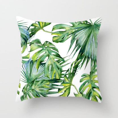 Tropical Plants Pattern Decorative Cushions Pillowcase Polyester Cushion Cover Throw Pillow Sofa Decoration Pillowcover 40506