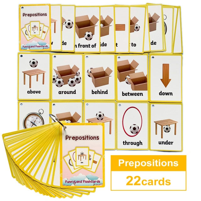 Children Baby English Learning Word Card Pocket Flash Learning Montessori Educational Toys Word Table Game Card for Kids