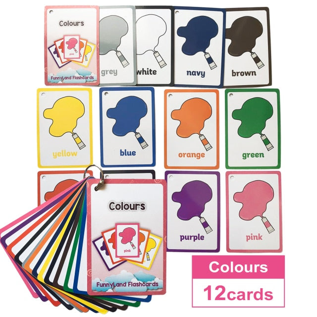 Children Baby English Learning Word Card Pocket Flash Learning Montessori Educational Toys Word Table Game Card for Kids