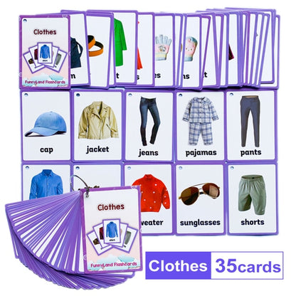 Children Baby English Learning Word Card Pocket Flash Learning Montessori Educational Toys Word Table Game Card for Kids