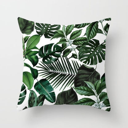 Tropical Plants Pattern Decorative Cushions Pillowcase Polyester Cushion Cover Throw Pillow Sofa Decoration Pillowcover 40506