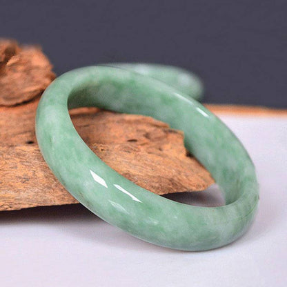 Jadery 100% Grade A Natural Emerald Jade Bangle Women Handmade Carved Gemstone Bracelets &amp; Bangles Party Fine Jewelry