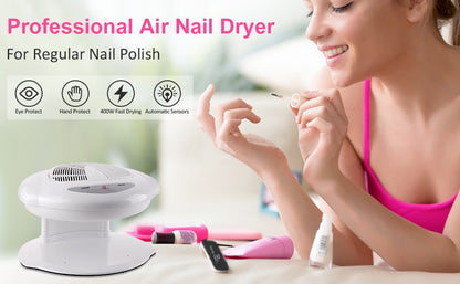 Makartt Air Nail Dryer for Both Hands and Feet 400W Nail Fan Blow Dryer for Regular Nails Polish Automatic Sensor Warm Cool