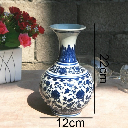 New Ceramic Tea Pot Blue and White Porcelain Decoration of Tea Coffee Beans Sealed Storage Tank Classical Household Storage Tank