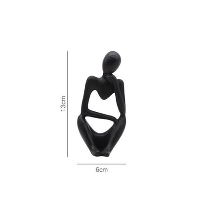 Home Decoration Resin Sculpture Thinker Character Abstract Statue Art European Style for Home Decor Modern Office Shelf Desktop