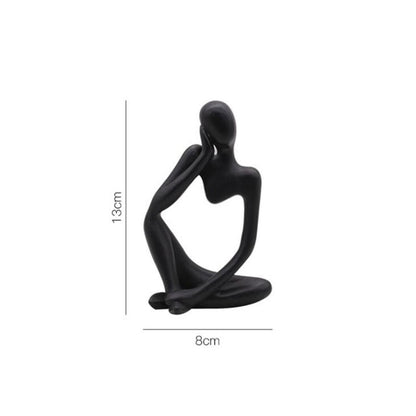 Home Decoration Resin Sculpture Thinker Character Abstract Statue Art European Style for Home Decor Modern Office Shelf Desktop