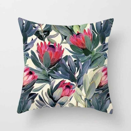 Tropical Plants Pattern Decorative Cushions Pillowcase Polyester Cushion Cover Throw Pillow Sofa Decoration Pillowcover 40506