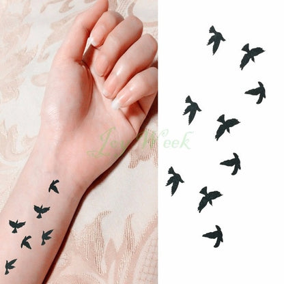 Waterproof Temporary Tattoo sticker on ear finger music note bird stars line streak henna tatto flash fake tatoo for women 24