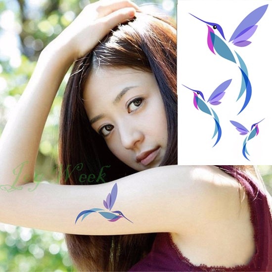 Waterproof Temporary Tattoo sticker on ear finger music note bird stars line streak henna tatto flash tatoo fake for women 24