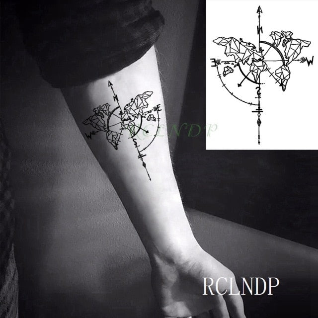 Waterproof Temporary Tattoo Stickers Moon Hill forest star Fake Tatto Flash Tatoo Tatouage Body Art Hand Foot for Girl Women Men