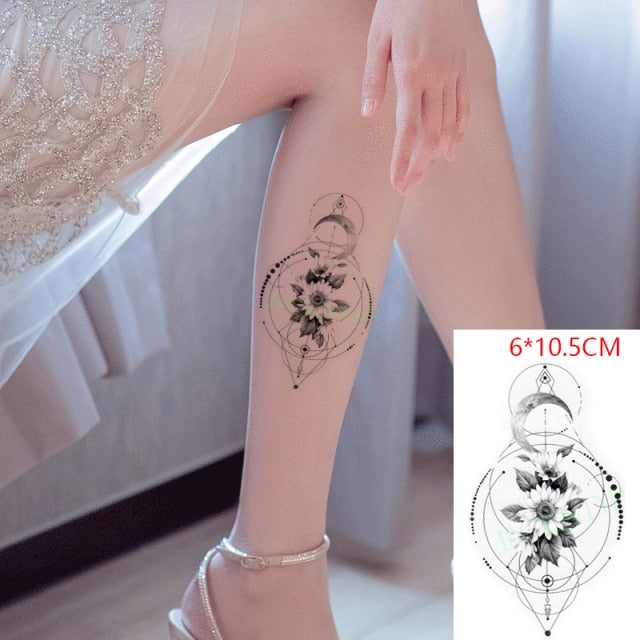 Waterproof Temporary Tattoo Stickers Moon Hill forest star Fake Tatto Flash Tatoo Tatouage Body Art Hand Foot for Girl Women Men