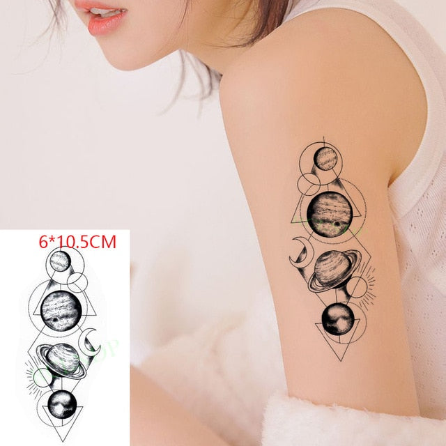 Waterproof Temporary Tattoo Stickers Moon Hill forest star Fake Tatto Flash Tatoo Tatouage Body Art Hand Foot for Girl Women Men