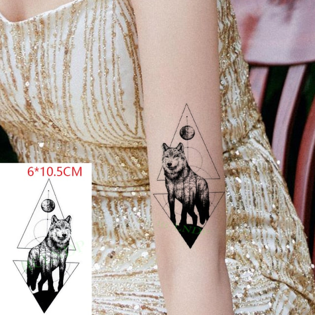 Waterproof Temporary Tattoo Stickers Moon Hill forest star Fake Tatto Flash Tatoo Tatouage Body Art Hand Foot for Girl Women Men