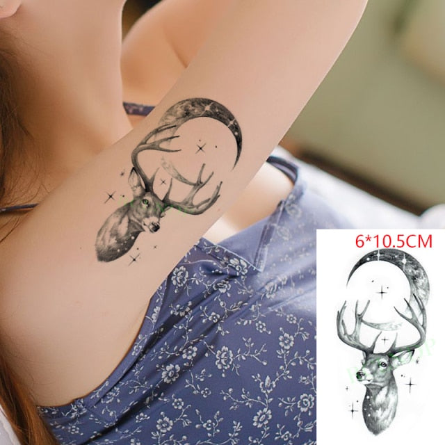 Waterproof Temporary Tattoo Stickers Moon Hill forest star Fake Tatto Flash Tatoo Tatouage Body Art Hand Foot for Girl Women Men