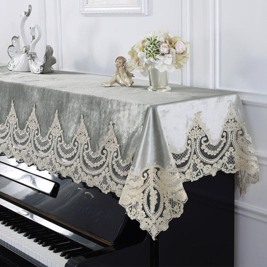 1pc 90x200cm Laced Velvet Piano Cover Nice Piano Cloth Dust Proof Cover Decoration Home Textile Family Wedding Gift