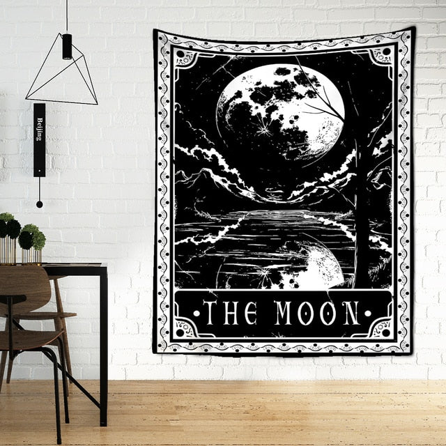 Tarot Tapestry Wall Hanging Witchcraft Divination Bed Sheet Beach Mat Bohemian Hippie TAPIZ Wall Home Decor