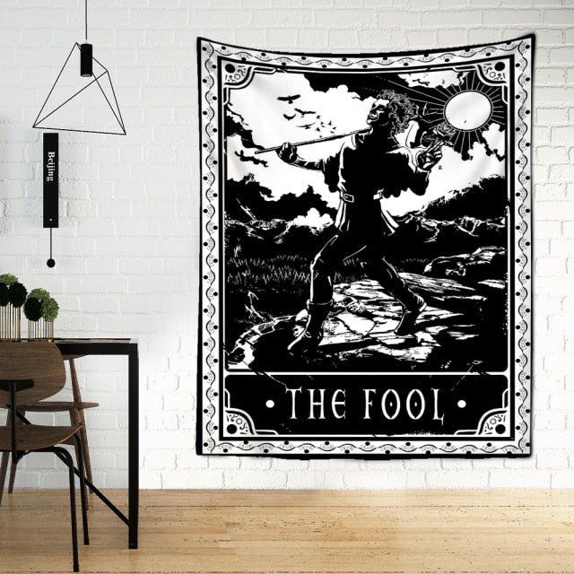 Tarot Tapestry Wall Hanging Witchcraft Divination Bed Sheet Beach Mat Bohemian Hippie TAPIZ Wall Home Decor