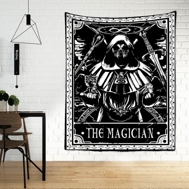 Tarot Tapestry Wall Hanging Witchcraft Divination Bed Sheet Beach Mat Bohemian Hippie TAPIZ Wall Home Decor