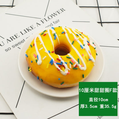 10CM Artificial Donut Food Chocolate Cake Sweet Roll Artificial Mini Squishy Donut Simulation Model Photography Decoration Props