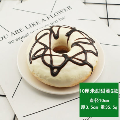 10CM Artificial Donut Food Chocolate Cake Sweet Roll Artificial Mini Squishy Donut Simulation Model Photography Decoration Props