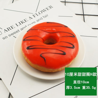 10CM Artificial Donut Food Chocolate Cake Sweet Roll Artificial Mini Squishy Donut Simulation Model Photography Decoration Props