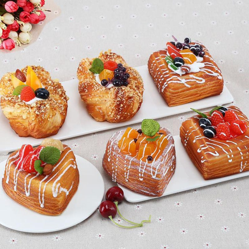 Artificial Food Squishy Bread Simulation Model Fruit Soft Bread Fake Cake Bakery Photography Props Decor Fruit Soft Bread