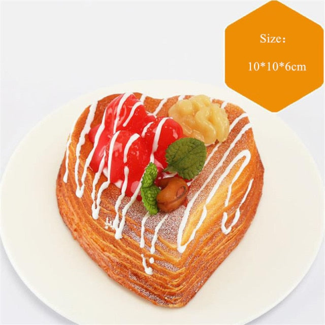 Artificial Food Squishy Bread Simulation Model Fruit Soft Bread Fake Cake Bakery Photography Props Decor Fruit Soft Bread