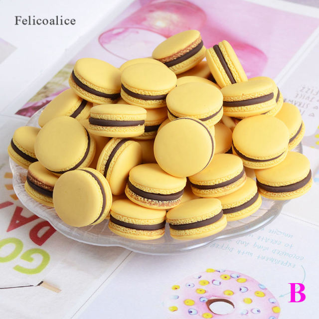 6pcs 13*23mm Food Photography Decor Simulation Fake Macaron Props Food Model Dessert Table Snack Decoration Artificial Cake