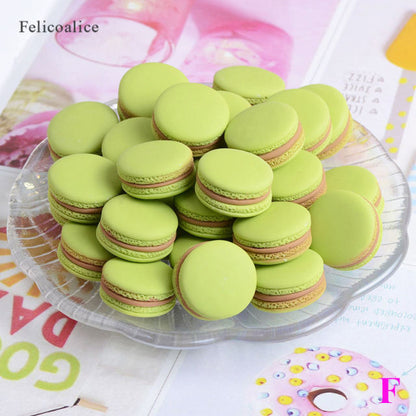 6pcs 13*23mm Food Photography Decor Simulation Fake Macaron Props Food Model Dessert Table Snack Decoration Artificial Cake