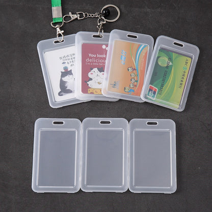 Unisex Women Men Transparent Card Cover Sleeve Work ID Clear Card Holder Protector Cover Badge Office School Supply