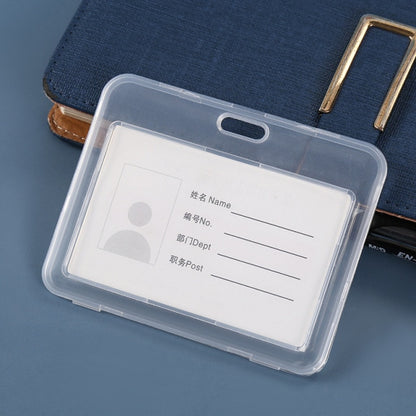 Unisex Women Men Transparent Card Cover Sleeve Work ID Clear Card Holder Protector Cover Badge Office School Supply