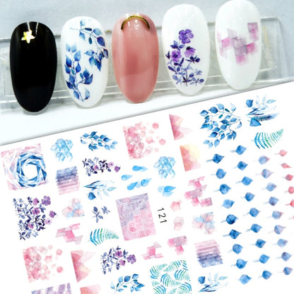 New Sunflower 3D Stickers for Nails Peel Off Nail Sticker Butterfly Decals Summer Nail Art Decorations Manicure Accessories