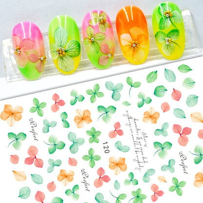 New Sunflower 3D Stickers for Nails Peel Off Nail Sticker Butterfly Decals Summer Nail Art Decorations Manicure Accessories