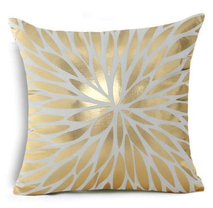 Black Golden Leaves Cushion Brozing Gold Foil Cushion Decorative Pillows Home Decor Throw Pillow Almofadas Decorativas Para Sofa