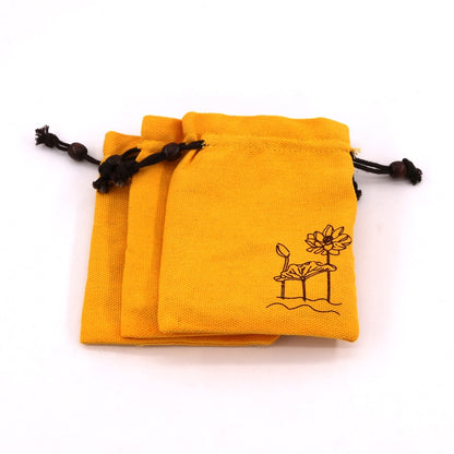 10PCS 10x14cm The Newly Shot Buddha Bead Burlap Bag Soil Brown Printing Daily One Type Multi - Purpose Storage Packaging