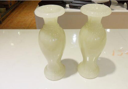 Natural jade vase decoration modern ornamental bottle crafts home collection gifts Feng Shui furnishings 1