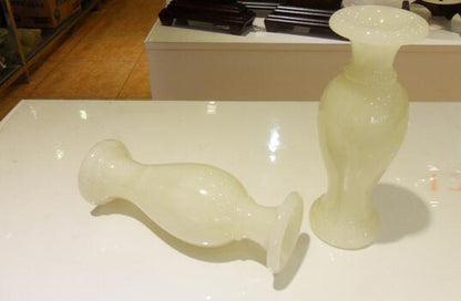 Natural jade vase decoration modern ornamental bottle crafts home collection gifts Feng Shui furnishings 1