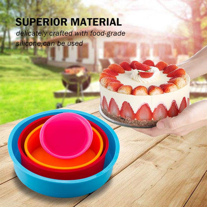 2/4pcs Random color Round Shape Cake Silicone Mold Kitchen Bakeware Cake Tools DIY Desserts  Mousse Silicone Molds For Baking