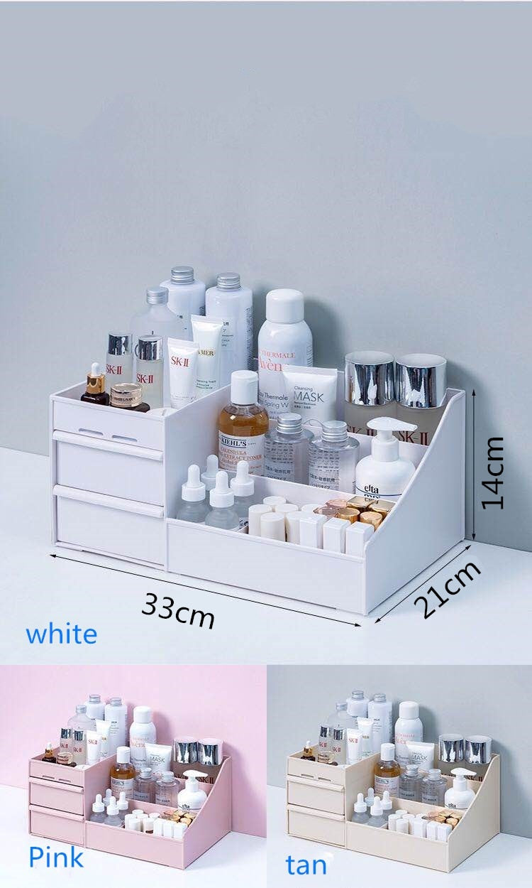 1pcLarge Capacity Cosmetic Storage Box Makeup Drawer Organizer Jewelry Nail Polish Makeup Container Desktop Sundries Storage Box