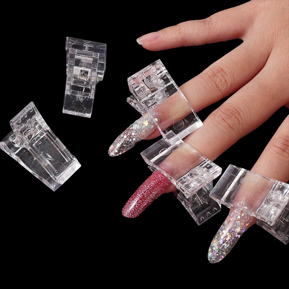 Professional Nail Clip Acrylic Extension Tips For Nails Fake Nail Clip Quick Building Mold UV Gel Nail Supplies For Manicure Set