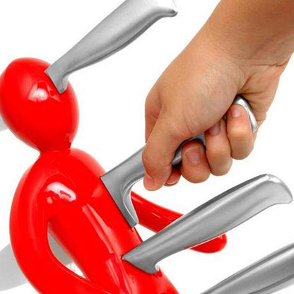 Creative Multifunctional Stainless Steel Humanoid Knife Holder Set Storage Rack For Kitchen Without Knife