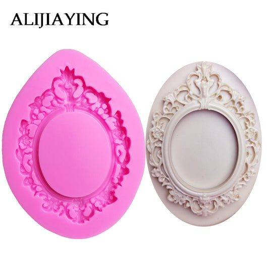 M0611 Frame silicone mold fondant mould cake decorating tools chocolate gumpaste molds